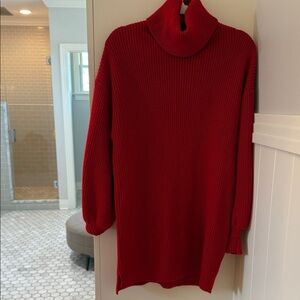 Chester Sweater Dress - Holly Red Knit